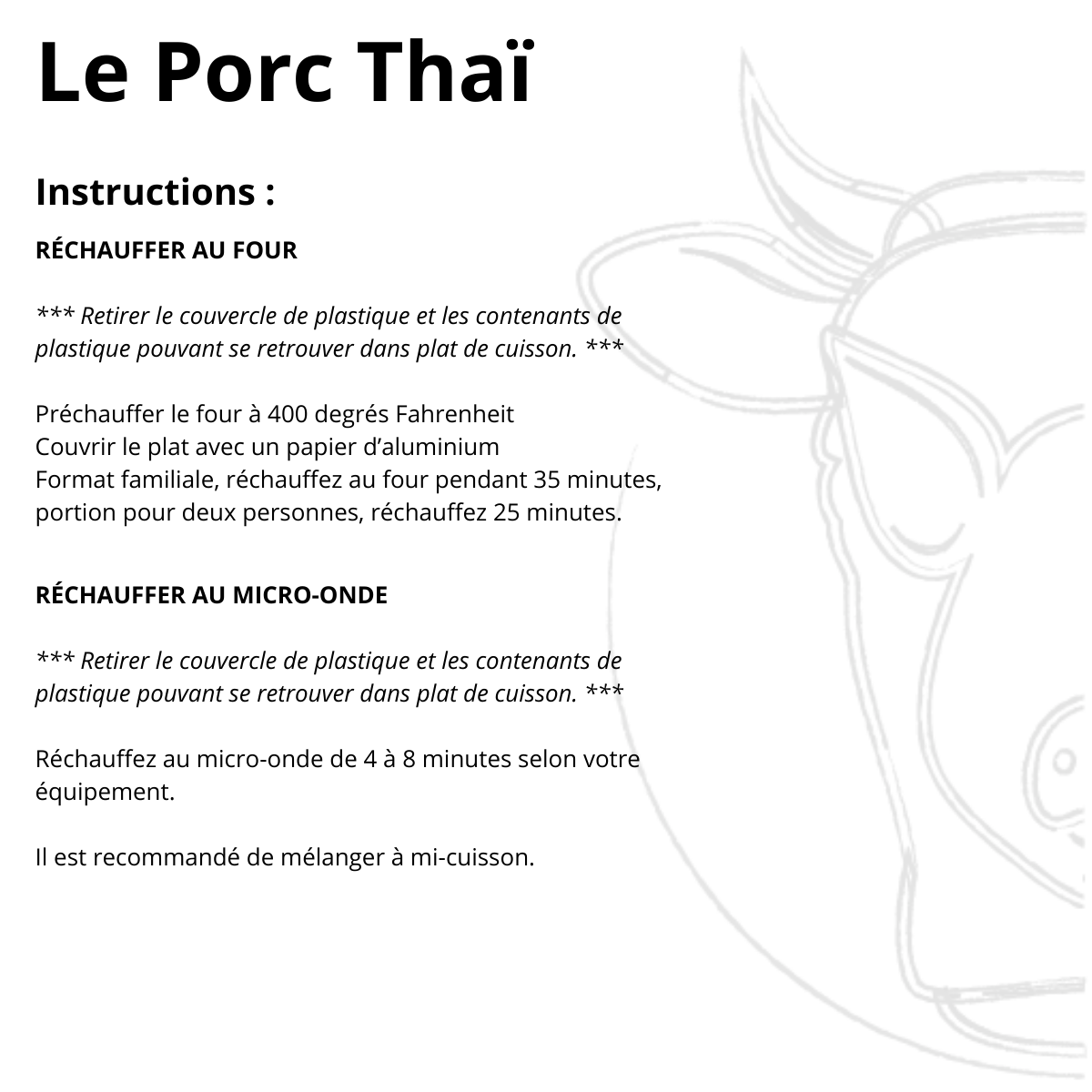Le porc Thaï