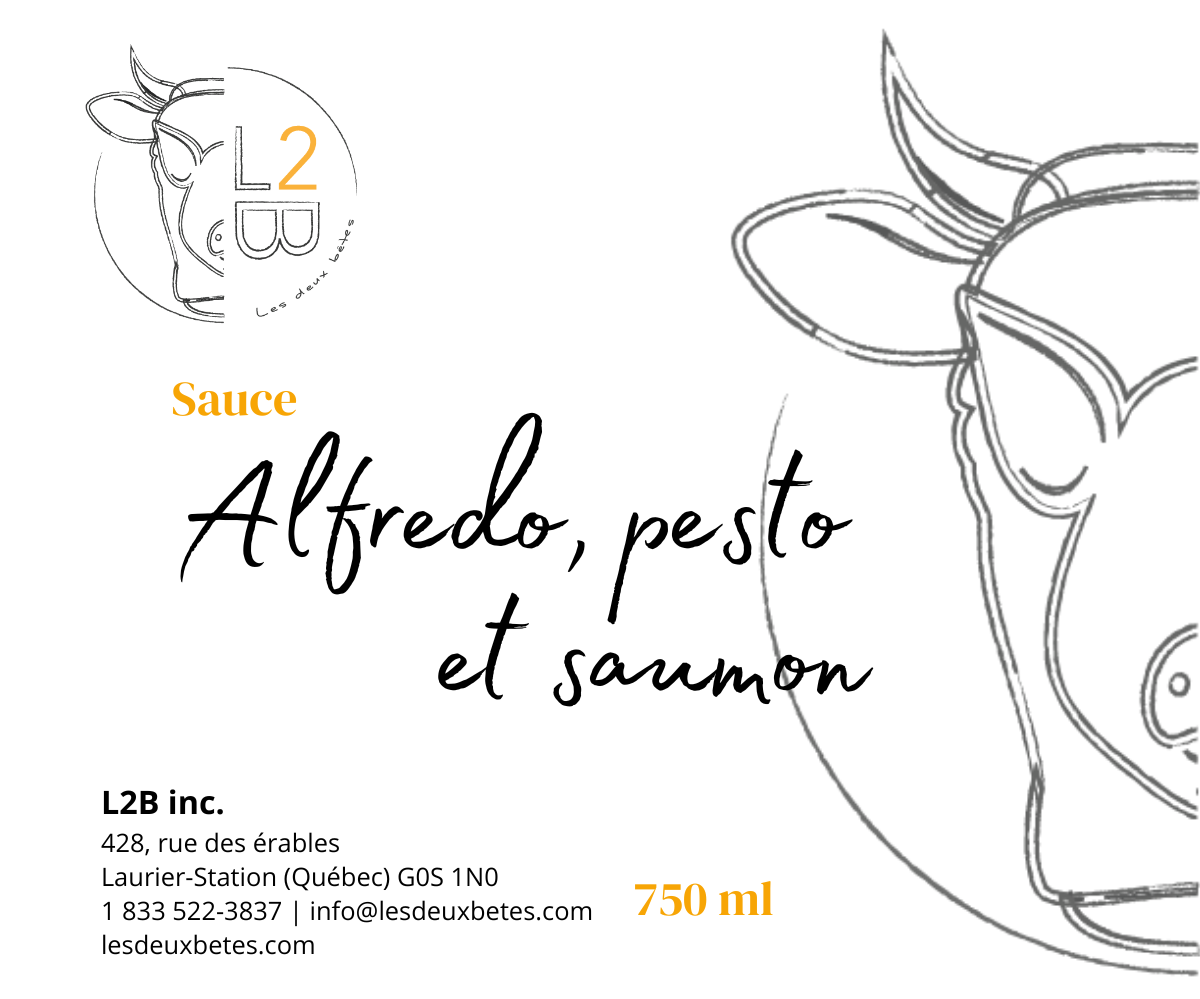 Sauce alfredo, pesto et saumon
