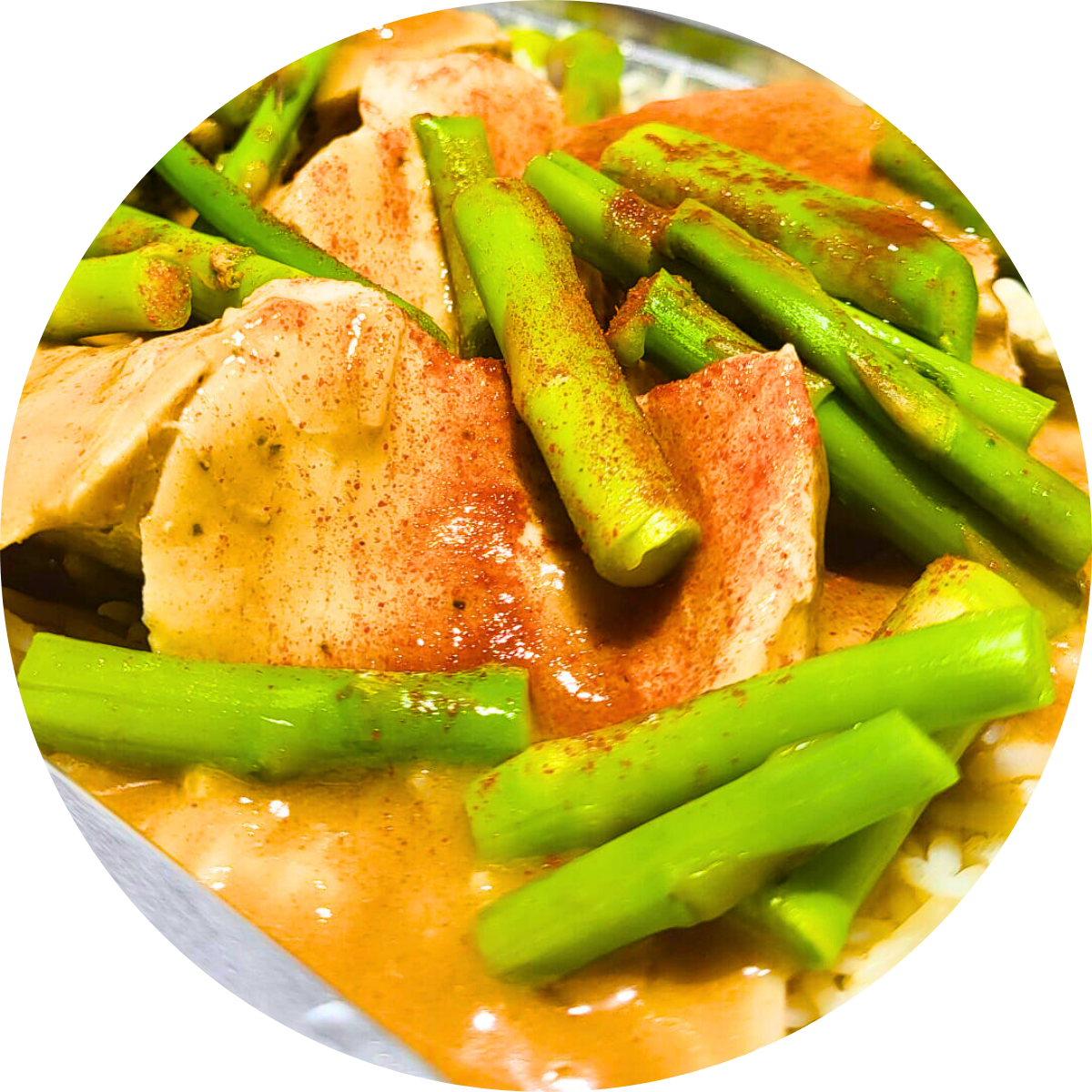 Poulet sauce gouda fumé