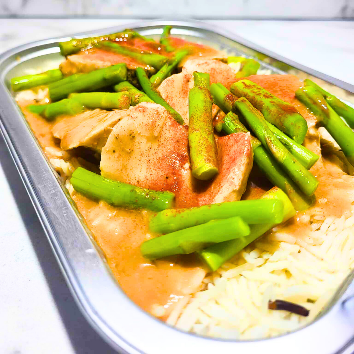 Poulet sauce gouda fumé