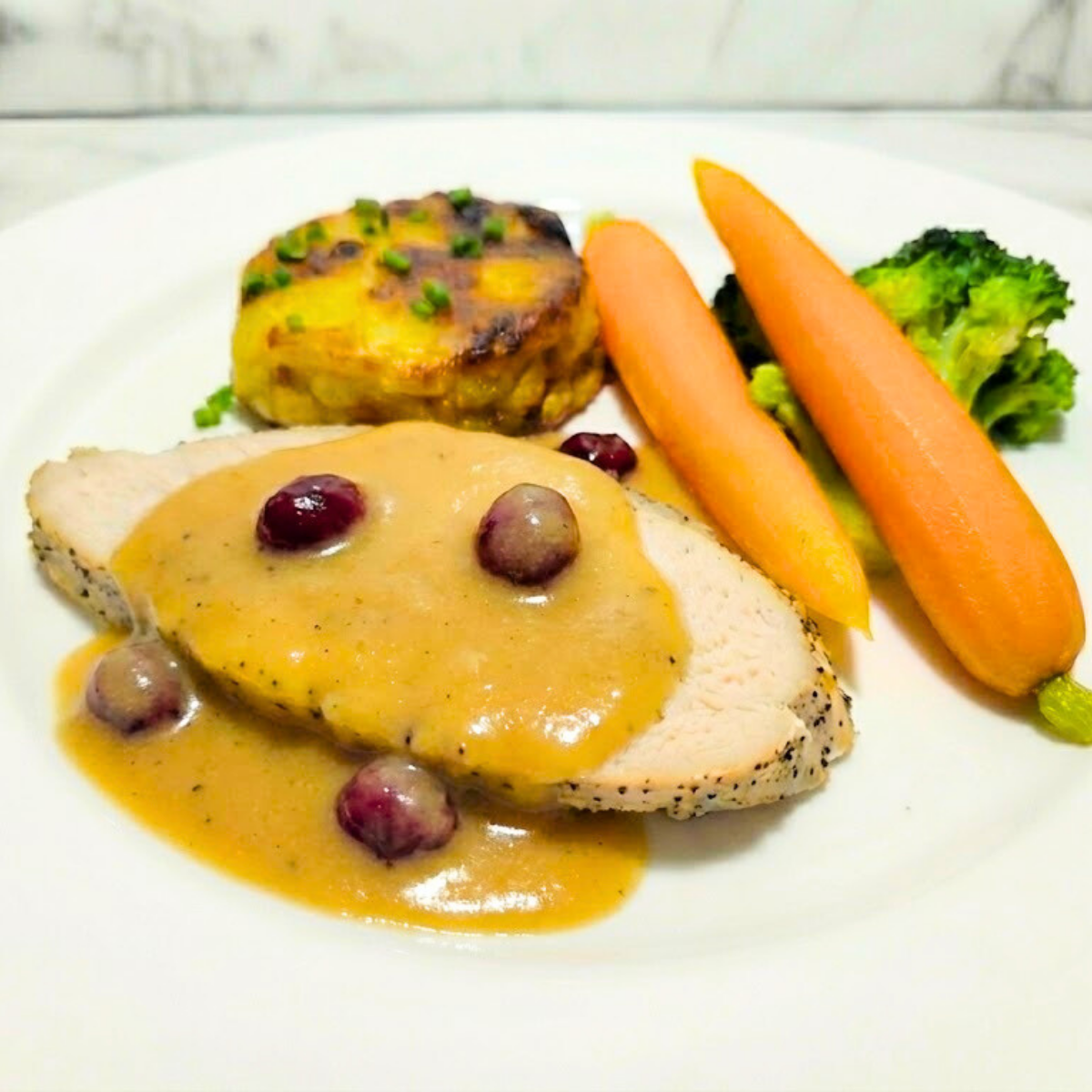 La dinde canneberge fêtes 2025