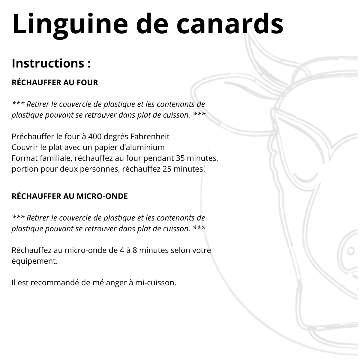 Linguine aux canards