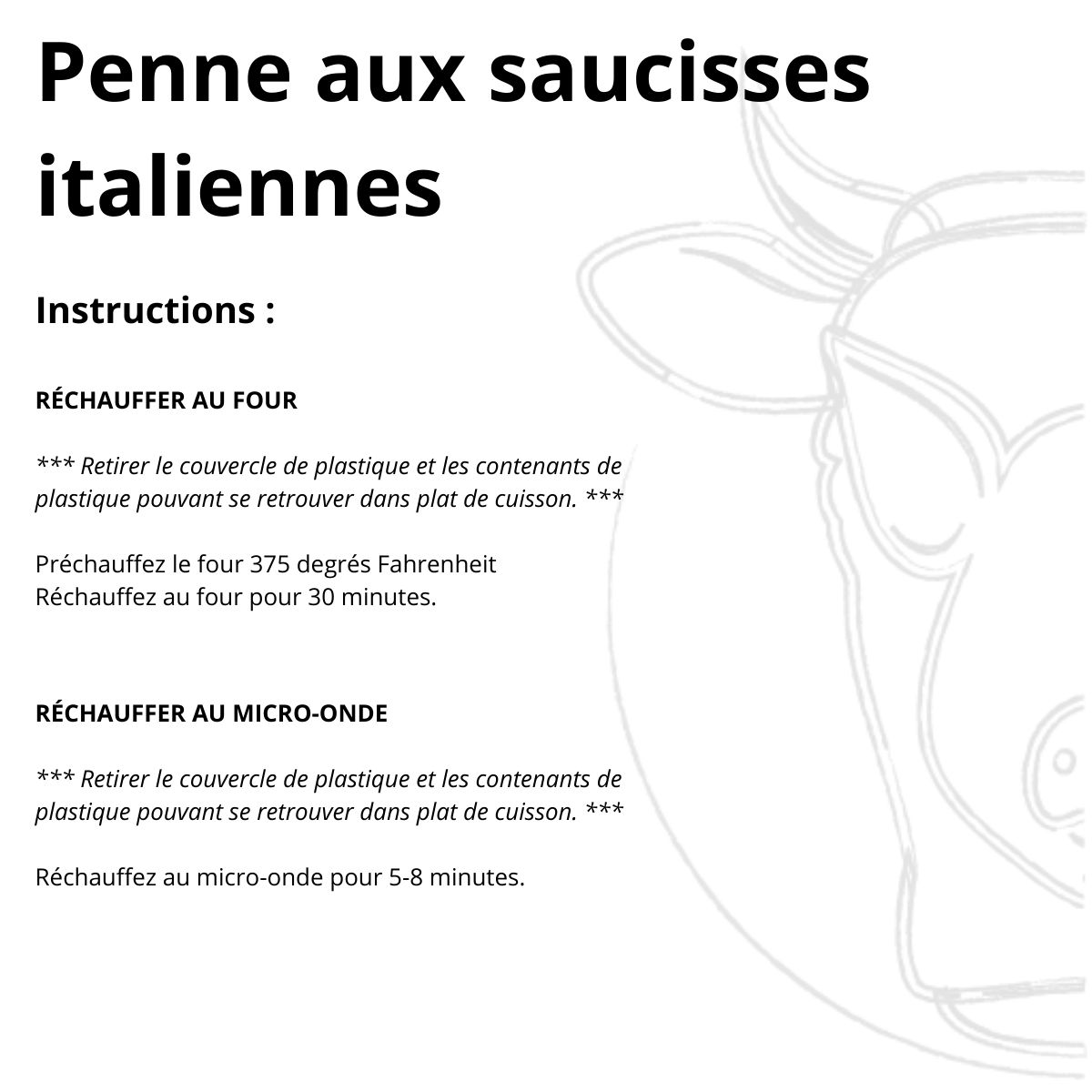 Penne aux saucisses italiennes