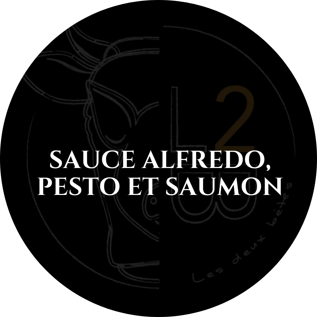 Sauce alfredo, pesto et saumon